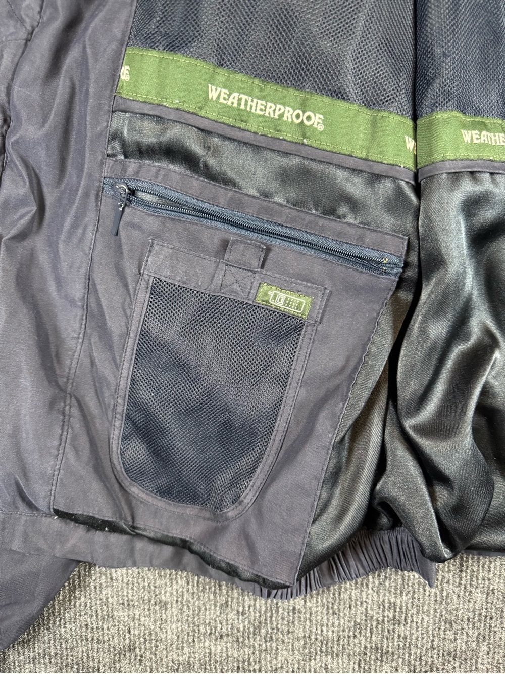 VTG Harley Davidson Weatherproof Garment Co Blue Jacket Size L Zip Up - Picture 7 of 13